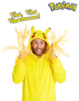 1 x RAW Customer Returns Pokemon Jumpsuit Men, Pikachu Onesie Men s Halloween Costume, Fleece Onesie Women and Overall Men S-XXL, Jumpsuit Cuddly Suit Women Yellow, 2XL  - RRP €41.64