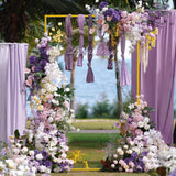 1 x RAW Customer Returns Golden Wedding Arch for Ceremony, 2M x 1.6M Rectangular Metal Balloon Arch Stand Kit, Garden Flower Arch Frame Backdrop for Anniversary Birthday Party Bridal Shower Decoration - RRP €62.94