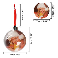 1 x RAW Customer Returns BELLE VOUS Photo Christmas Baubles Pack of 10 Transparent Christmas Tree Baubles with Thread for Hanging 2 x 75 mm Christmas Tree Decorations Photos Family Children Pets, Christmas Party Christmas Decorations - RRP €26.21