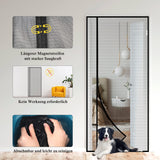 1 x RAW Customer Returns fowong Updated Left Right Opening Magnetic Fly Screen Door 80x210 cm, Insect Protection Fly Curtain with Self-Adhesive Velcro for Balcony Door Without Drilling, Unobstructed View - RRP €24.99