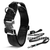 6 x Brand New Black Rhino - Tactical Dog Collar, Ultra Soft Neoprene Padded for Medium and Large Dogs Heavy Duty Metal Buckle Padded Handle for Dog Training XL, Black  - RRP €124.2