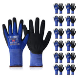 1 x RAW Customer Returns HPHST Work Gloves SF001TS Gloves Assembly Gloves for Men and Women Gloves Ergonomic Design Smart Touch Gardening Gloves 12 Pairs Large, Blue  - RRP €28.89