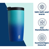 1 x RAW Customer Returns HYDRATE thermal mug, coffee mug to go made of stainless steel - keeps drinks hot and cold for up to 6 hours - insulated coffee to go mug for on the go - thermos mug, travel mug BPA-free, 340ml 500ml - RRP €14.23