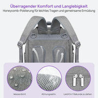 2 x RAW Customer Returns Nuliie Diaper Bag Backpack, Changing Mat, Pacifier Holder and Stroller Strap, Multifunctional Large Baby Bag for Mom and Dad Traveling, Newborn Essentials Grey  - RRP €67.54