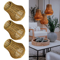 2 x Brand New Small Rattan Lampshade 3PACK - RRP €48.0