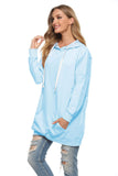 1 x RAW Customer Returns Famulily Oversized Sweatshirt Women s Long Plain Pullover Maternity Fashion Top Long Sleeve Blue XL - RRP €35.28