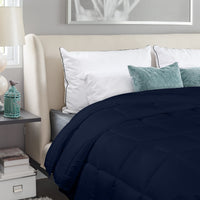 1 x RAW Customer Returns Utopia Bedding duvet 220 x 240 cm, all-year-round duvet, lightweight duvet with polyester filling, microfiber sleeping blanket navy blue  - RRP €34.51