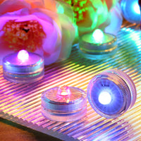 1 x RAW Customer Returns Rikiss Mini Underwater Light 24 Pieces RGB Multi Multi-Color LED Pond Lighting Waterproof LED Candles for Home Garden Decoration Vase Bathtub - RRP €22.99