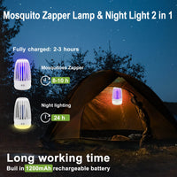 1 x RAW Customer Returns Mosquito Killer Lamp, Electric Insect Killer with Night Light 2 in 1, Powerful Pest Control Traps for Indoor and Outdoor - RRP €28.22