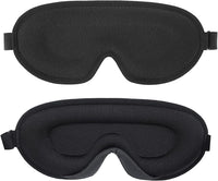 4 x Brand New Everyday Sleep Mask Super Smooth Eye Mask Lightweight Comfortable Soft Silk Travel Sleep Shift Work Meditation Black - RRP €26.6