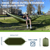 1 x RAW Customer Returns Hammock Outdoor Camping Hammocks 2 Persons 300 x 200 cm Ultralight Portable Travel Hammock up to 300 kg Load Capacity Parachute Nylon Garden Beach Double Hammock Breathable Hammock - RRP €29.99