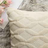 1 x RAW Customer Returns MIULEE Set of 2 Wool Cushion Covers Decorative Pillows Polyster Sofa Cushion Soft Couch Cushion Cover Decorative Pillowcase with Hidden Zipper for Living Room Bedroom 40 x 40 cm Beige - RRP €17.8