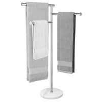 1 x RAW Customer Returns KES Freestanding Towel Rack Swivel Towel Rack 3 Arms Bathroom Stainless Steel SUS304 Marble Towel Holder Polished Towel Holder, BTH219 - RRP €96.08