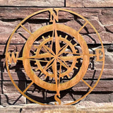 8 x Brand New Metal Compass Nautical Compass Wall Decor Metal Compass with Rusty Patina Round Metal Wall Art Decoration for Bedroom - RRP €163.2