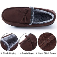 5 x Brand New DL Men s Plush Moccasin Slippers with Memory Foam - Warm Winter Slippers for Men - Faux Fur Lined - Closed Toe - Non-Slip - Soft Sole - RRP €258.0