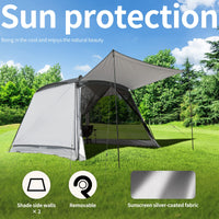 1 x RAW Customer Returns ATTONER Pavilion 305x305x213cm Camping Tent 6-8 Person Outdoor with UV Protection, Quick Assembly, Windproof, Ventilated and Breathable, Suitable for Garden Parties, Beach, Camping - RRP €142.15