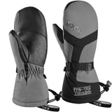 1 x RAW Customer Returns EXski Men s Ski Gloves, Waterproof, Warm, Snowboard Gloves, Winter Gloves S, Grey  - RRP €36.99