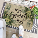 1 x RAW Customer Returns Artoid Fashion Flowers Eucalyptus Leaves Hello Spring Doormat, Home Decoration Kitchen Carpet Floor Mat for Indoor Outdoor Decor 40x60 cm - RRP €17.14