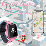 1 x RAW Customer Returns Kesasohe GPS children s smartwatch, children s smartwatch with GPS and phone voice chat SOS IP68 waterproof game camera alarm clock Clacss mode touchscreen, smartwatch for boys girls 3-12 years - RRP €40.33