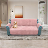 3 x Brand New Granbest Super Thick Velvet Sofa Cover 3 Seater Non-Slip Durable Sofa Cover with Elastic Strap 4 Seasons Universal Sofa Cover for Kids Pets Dogs Cats 3 Seater Pink  - RRP €116.97