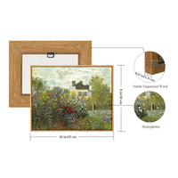 1 x RAW Customer Returns hyidecorart Vintage Canvas Pictures with Wooden Frame, 30x40 cm Wall Pictures Living Room Claude Monet Rose Garden Picture Aesthetic, Wall Decoration Bedroom Painting Bathroom Art Office Room Dining Room - RRP €25.2