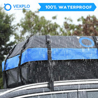 1 x RAW Customer Returns VEXPLO 600 liter car roof box, foldable roof bag, roof box, waterproof storage box, portable roof rack bag with anti-slip mat, 6 door hooks, storage box, 12 lashing straps - RRP €75.62