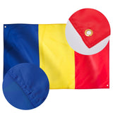 1 x RAW Customer Returns Runesol Romania Flag, 91x152cm, 3ft x 5ft, 4 Grommets, Romanian Flag, Steagul Rom niei, Premium Flags, Indoor Outdoor - RRP €9.99