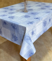 1 x RAW Customer Returns NATUARTE, Stain-Resistant Tablecloth, Waterproof Tablecloth, Printed, Oilcloth Tablecloth, Tablecloth for Indoor and Outdoor Use, Pleasant Touch, Blue Print, 140x240 cm - RRP €15.85