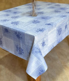 1 x RAW Customer Returns NATUARTE, Stain-Resistant Tablecloth, Waterproof Tablecloth, Printed, Oilcloth Tablecloth, Tablecloth for Indoor and Outdoor Use, Pleasant Touch, Blue Print, 140x240 cm - RRP €15.85