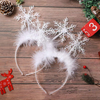 9 x Brand New Lurrose 2pcs Christmas Snowflake Headbands Snowflake Feather Headbands Christmas Hair Accessories - RRP €119.7