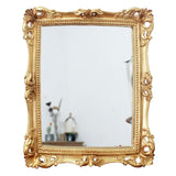 1 x RAW Customer Returns Funly mee Vintage 24 x 28 cm Decorative Mirror, Square Antique Gold Wall Mounted Table Makeup Mirror - RRP €32.45