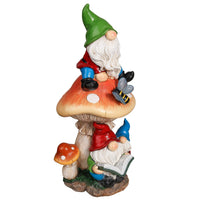 1 x RAW Customer Returns TERESA S COLLECTIONS Funny garden gnomes garden decoration for outdoors garden figures weatherproof figures solar light gnomes garden gnome mushroom garden decoration for outdoors figure solar garden light- RRP €33.99