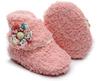 1 x Brand New SEAUR Winter Baby Shoes 0-18 Months Newborn Shoes First Walker Shoes Toddler Crawling Shoes Fleece Plush Lining Winter Shoes Sneakers - 6-12 Months - Pink - RRP €27.6