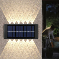 1 x RAW Customer Returns 2 Pieces Outdoor Solar Wall Light, 12 LED Outdoor Solar Lamps Waterproof IP65, Solar Garden Lamps for Outdoor Garden Fence Veranda - RRP €23.1