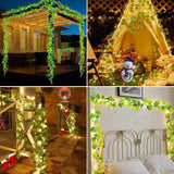 1 x RAW Customer Returns Joysing Ivy Fairy Lights Indoor 10M 100 LED Ivy Garland with Fairy Lights Battery Operated with Remote Control Timer, 8 Modes Fake Ivy Fairy Lights Waterproof Christmas Lighting for Outdoor Rooms - RRP €11.68