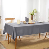 1 x RAW Customer Returns Deconovo Tablecloth Water Repellent Table Linen Tablecloths 140x240 cm Grey - RRP €19.49