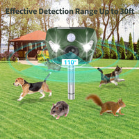 1 x RAW Customer Returns Cat deterrent for garden, cat deterrent ultrasound with infrared sensor, alarm sound, flashing light, 5 ultrasonic modes, animal repeller, cat repellent, marten deterrent, dog deterrent, weatherproof, solar - RRP €26.4