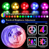 1 x RAW Customer Returns HL Submersible LED Lights with Remote Control, Flameless Candles, RGB Colorful Lights, Waterproof Lights, Small LED Accent Light for Vase, Aquariums, Hot Tub, Party, Halloween, Wedding Decoration 20 Pack - RRP €32.45