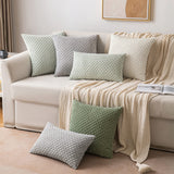 2 x Brand New MIULEE Corduroy Cushion Cover Pillowcases Decorative Cushion Cover Modern Sofa Cushions Throw Pillows Couch Cushions Decorative Pillows Soft for Sofa Living Room Bedroom Set of 2 40 x 40 cm Pea Green - RRP €31.98