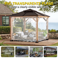 1 x RAW Customer Returns Transparent Outdoor Waterproof Tarpaulin 2x4m 420 g m Protective Tarpaulin PVC Reinforced Awning with Eyelets, Durable Tear Resistant for Multipurpose Protection for Terraces Garden Furniture Car - RRP €58.99