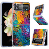 1 x RAW Customer Returns Z Flip 4 Case, Compatible with Samsung Galaxy Z Flip 4 5G Case, Ultra Thin Soft Silicone Mobile Phone Case, Color Bubbles Mandala Flowers Green Plants Scratch-Resistant Protective Case for Samsung Z Flip 4 5G A  - RRP €19.54