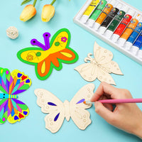 14 x RAW Customer Returns 25 Pieces Unfinished Wooden Butterflies Wooden Butterfly Crafts Blank Gap Butterfly Wood Painting Crafts for Kids, Tags, 5 Styles, 4 x 6 Inches - RRP €328.3