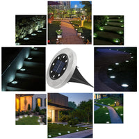 1 x RAW Customer Returns Joomer 12 Pack Solar Floor Lights Outdoor, Solar Lights for Garden Outdoor with 8 LEDs, 6000K White Waterproof LED Solar Garden Lights, Solar Lamps for Outdoor Lawn Driveway Walkway Patio - RRP €39.34