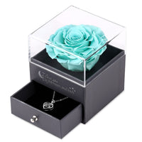 14 x Brand New Tiaronics Real Rose with I Love You Necklace in 100 Languages, Gifts for Your Mother, Wife, Gift for Girlfriend, Birthday, Purple - RRP €508.06