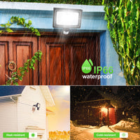 3 x RAW Customer Returns CLV LED spotlight with motion detector outdoor, 35W 3000LM spotlight 6500K cold white spotlight LED construction spotlight IP65 waterproof, LED floodlight for garden, garage, sports field, backyard - RRP €43.53