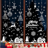 1 x Brand New Christmas decorations, 192pcs Christmas window stickers Christmas decorations window pictures self-adhesive Santa Claus reindeer snowflakes Xmas decoration for windows caf showcases party decoration - RRP €6.86