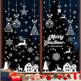 1 x Brand New Christmas decorations, 192pcs Christmas window stickers Christmas decorations window pictures self-adhesive Santa Claus reindeer snowflakes Xmas decoration for windows caf showcases party decoration - RRP €6.86