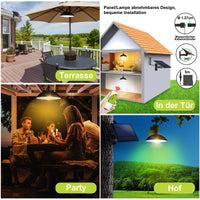 1 x RAW Customer Returns INTELAMP Solar Hanging Lamp, 4000 mAh Solar Lamps for Outdoor Hanging with Remote Control, Solar Lamp Outdoor Waterproof Solar Hanging Lamps for Outdoor Garden Patio Balcony Gazebo IP65 1 Piece  - RRP €34.8