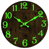 1 x RAW Customer Returns DIYZON Luminous Wall Clock, Quiet Non-Ticking 30 cm Night Light Wall Clocks Battery Operated, Country Style Wooden Illuminated Wall Clock Decorative for Kitchen, Home, Bedroom, Office - RRP €20.99