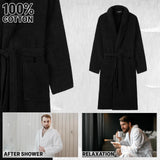 1 x RAW Customer Returns CityComfort Bathrobe Men s Cotton Dressing Gown Men s Housecoat Men and Teenagers M - 3XL - Gifts for Men Black, 3XL  - RRP €23.99